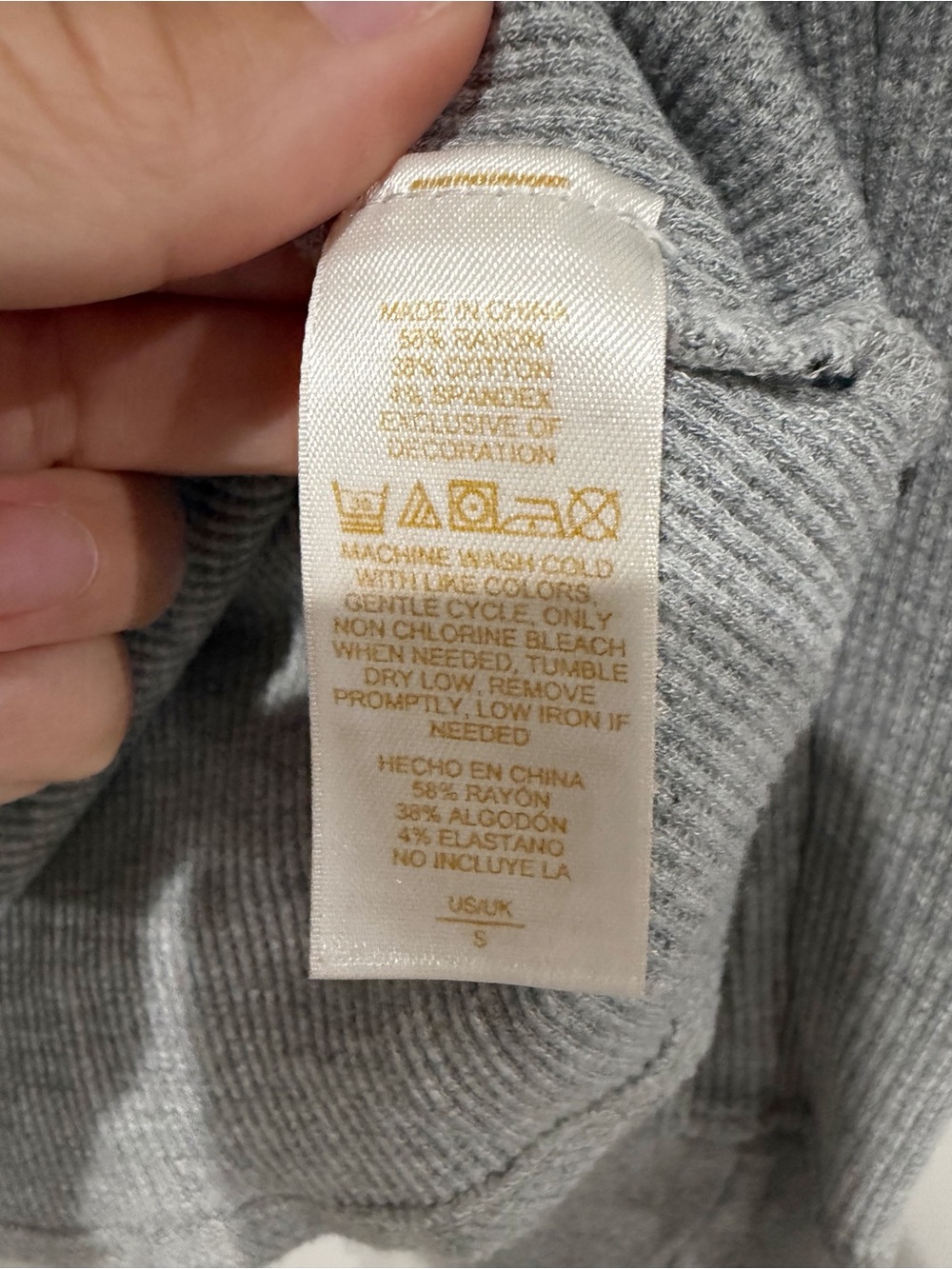 KATE SPADE Waffle Knit Top Gray In Your Dreams Sleep Pajama Lounge Size Small - Picture 6 of 7